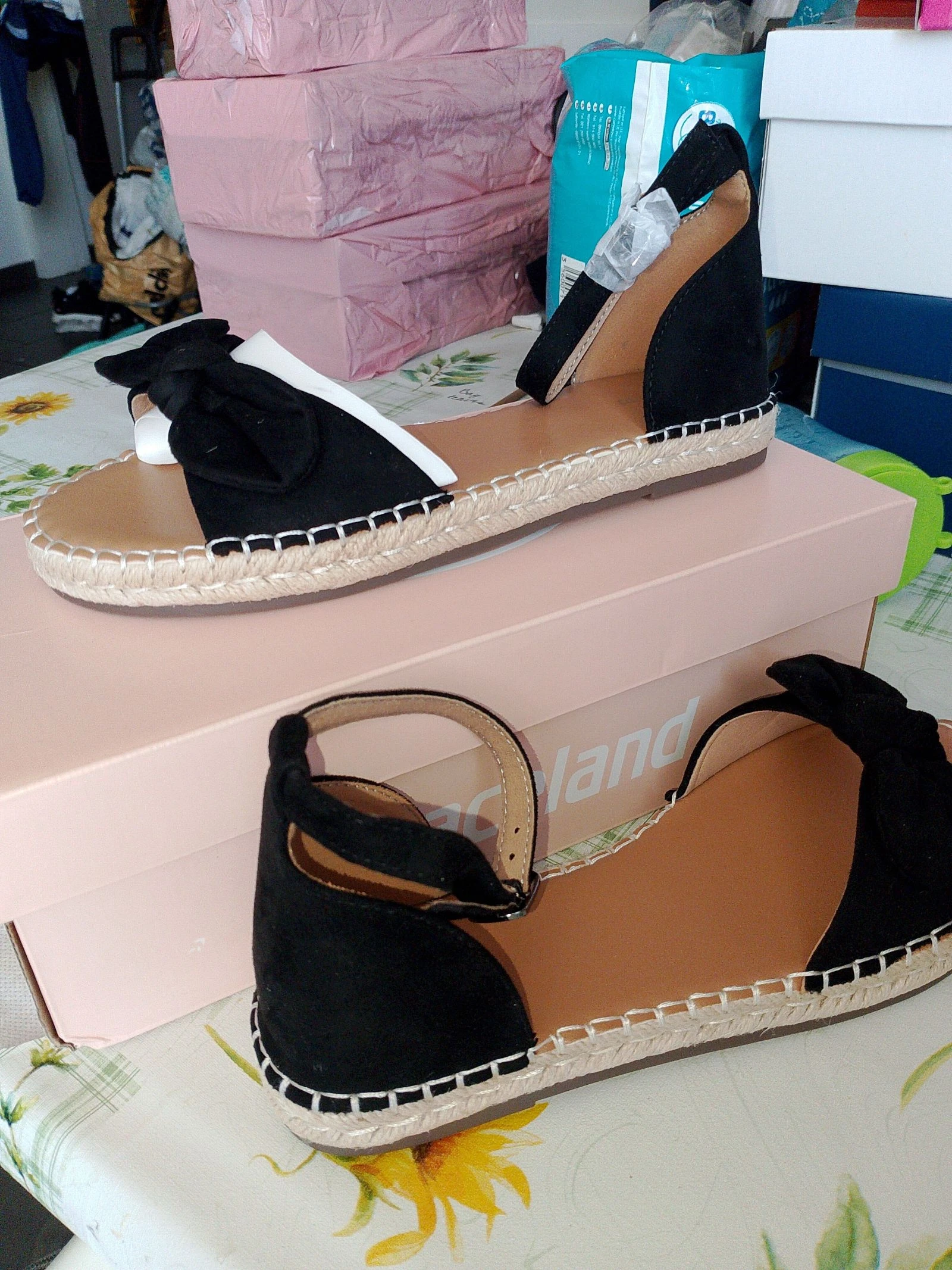 Sandales espadrilles noires à nœud - Graceland - Taille 39 – photo 5